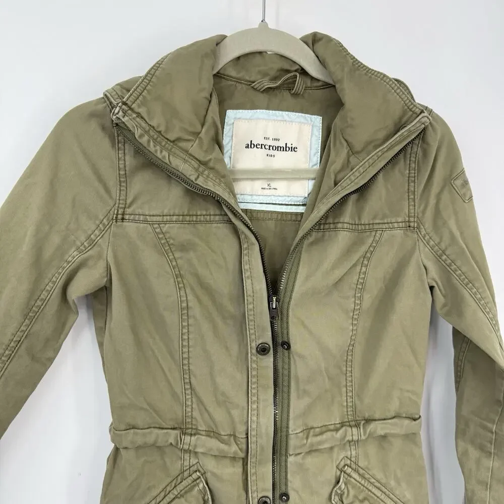 Abercrombie Utility Jacket Girls XL Women XS Olive Green Bella Swan Twilight
